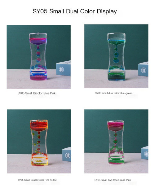 Dual Color Liquid Acrylic Hourglass Timer Decor